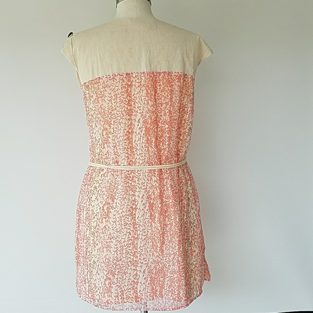 Make Me Coral Mini Leaf Dress - Picture 3 of 8